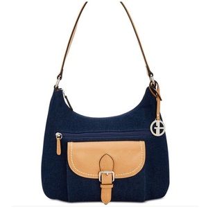 Gianni Bernini Denim Hobo Purse